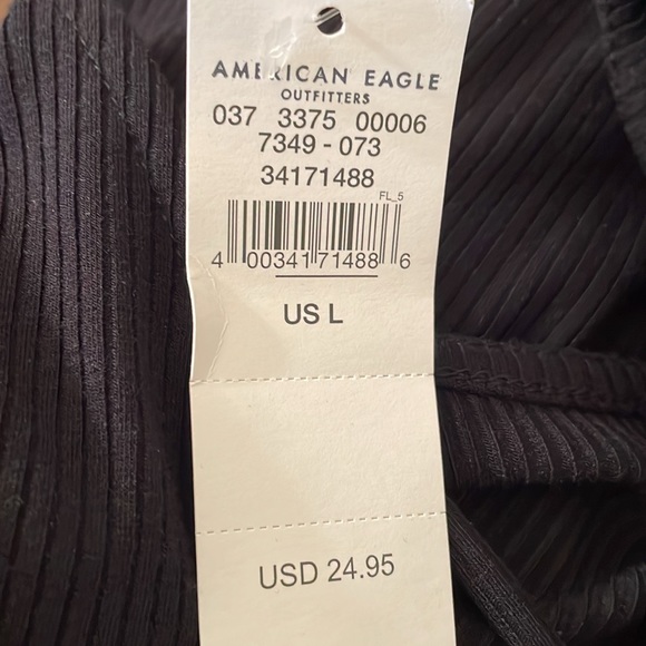 American Eagle Ribbed Crisscrossed Short Sleeve Bodysuit - Picture 4 of 4